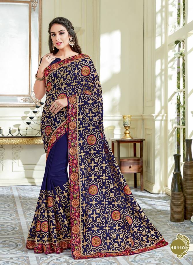MAHOTSAV Tarana Latest Designer Fancy Wedding Wear Designer Thread Cord And Sequins Embroidery Work Heavy Saree Collection